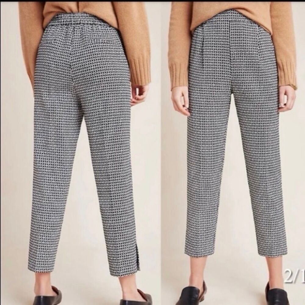 Anthropologie  XS Larkin Jacquard Tapered Trouser NEW